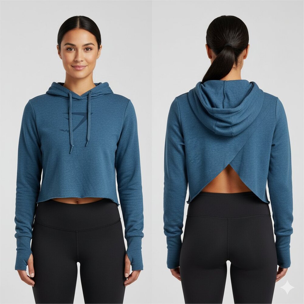 Gymshark Training "Back Cutout" Cropped Hoodie